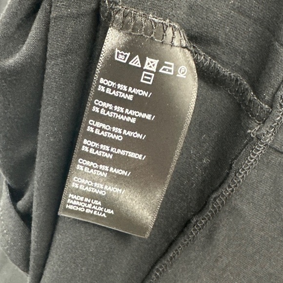 Free People Beach Front Slit top Small Oversized Short Sleeve Jersey Black tunic - Picture 3 of 5